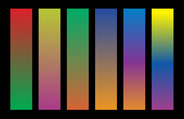 Multicolor Gradient Set Palette Swatches Abstract Shades Graphic Design Vector Illustration