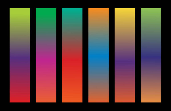 Gradient Multicolor Set Palette Swatches Abstract Shades Graphic Design Vector Illustration