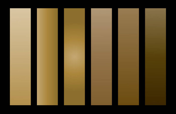 Gradient Brown Colors Set Palette Swatches Abstract Shades Graphic Design Vector Illustration