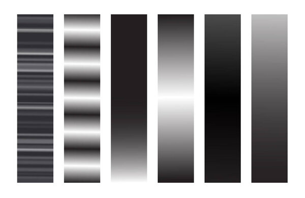 Gradient Black Color Palette Set Swatches Abstract Shades Graphic Design Vector Illustration