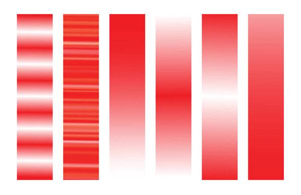 Gradient Red Color Palette Set Swatches Abstract Shades Graphic Design Vector Illustration