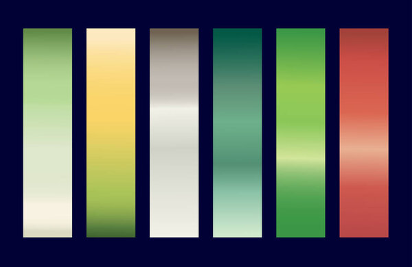 Multicolor Gradient Palette Set Swatches Abstract Shades Graphic Design Vector Illustration