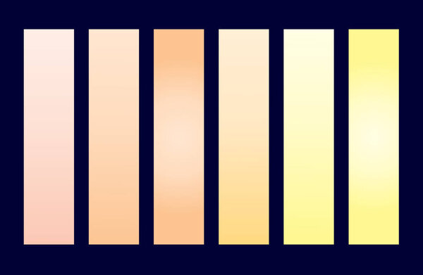 Gradient Gold Color Set Swatches Shades Palette Abstract Graphic Design Vector Illustration