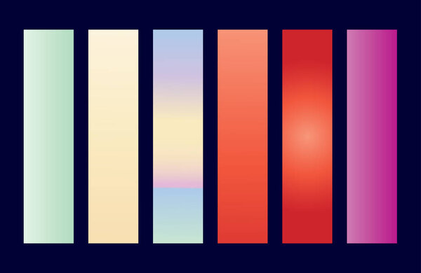 Gradient Multicolor Set Swatches Shades Palette Abstract Graphic Design Vector Illustration