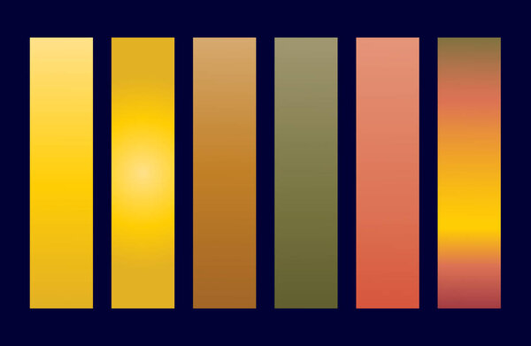 Gradient Color Set Swatches Shades Palette Abstract Graphic Design Vector Illustration