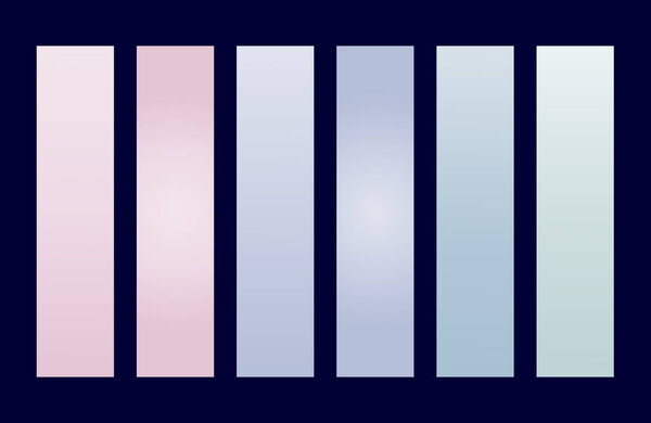Gradient Color Shades Palette Swatches Set Abstract Graphic Design Vector Illustration