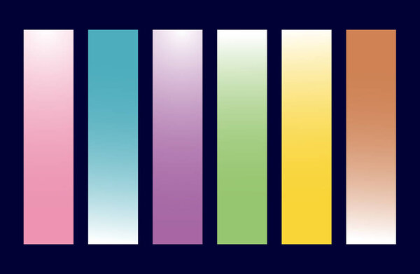 Multicolor Gradient Palette Shades Swatches Set Abstract Graphic Design Vector Illustration