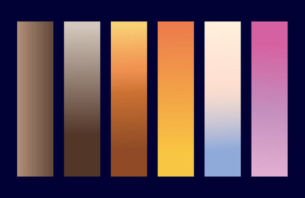 Gradient Multicolor Set Palette Shades Swatches Abstract Graphic Design Vector Illustration