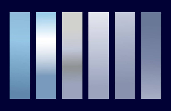 Gradient Blue Color Set Palette Shades Swatches Abstract Graphic Design Vector Illustration