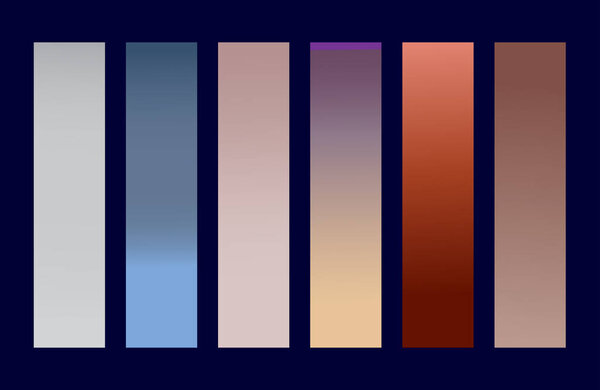 Gradient Colors Set Palette Abstract Shades Swatches Graphic Design Vector Illustration