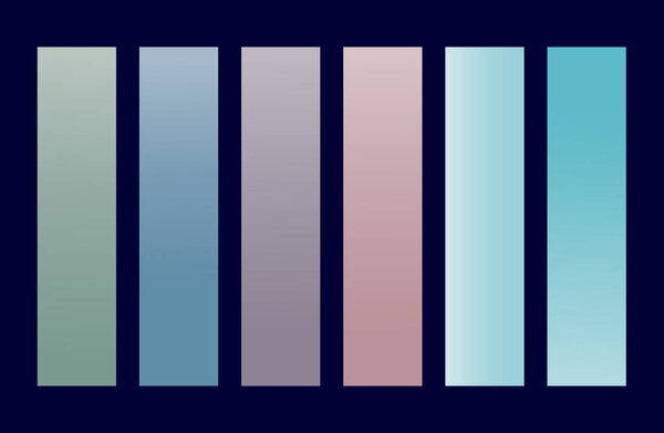Gradient Colors Shades Swatches Set Palette Abstract Graphic Design Vector Illustration