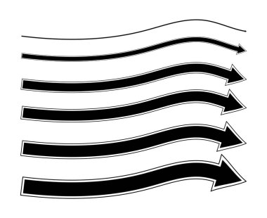 Arrow Fırça Koleksiyon El Tasarımı Modaya uygun Vektör İllüstrasyonu