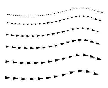 Fırça Oku El Tasarımı Koleksiyon Dekoratif Sanat Vektörü İllüstrasyonu