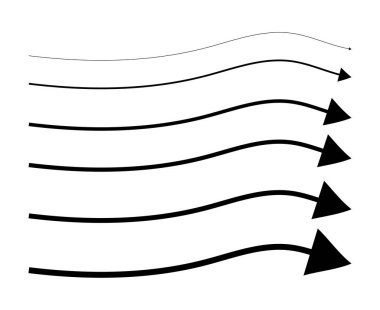 Ok Fırçası Tasarım Koleksiyonu Dekoratif Sanat Vektörü İllüstrasyonu