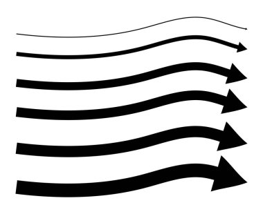 Ok Fırçası El Tasarımı Koleksiyon Dekoratif Sanat Vektörü İllüstrasyonu