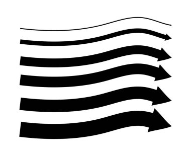 Ok Fırçası El Tasarımı Tasarım Koleksiyonu Dekoratif Vektör İllüstrasyonu