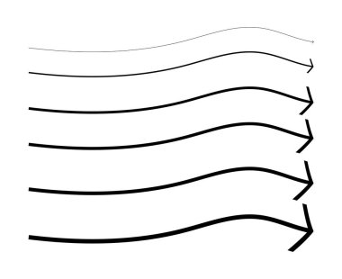 Ok Fırçası El Tasarımı Koleksiyon Stili Sanat Vektörü İllüstrasyonu
