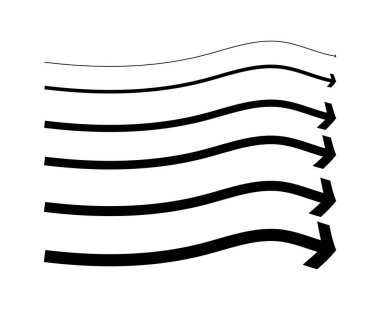 Ok Fırçası Çizim Tasarımı Dekoratif Sanat Set Vektörü İllüstrasyonu