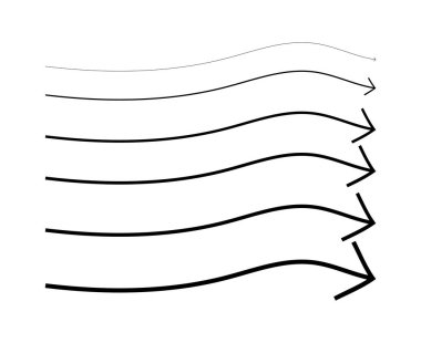 Ok Fırçası El Tasarımı Dekoratif Vektör Çizimi