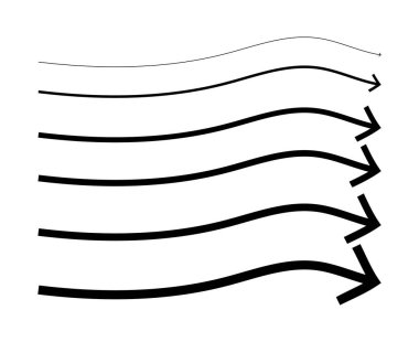 Ok Fırçası El Tasarımı Dekoratif Sanat Dekoratif Set Vektörü İllüstrasyonu