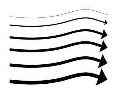 Ok Fırçası El Tasarımı Dekoratif Sanat Dekoratif Set Vektörü İllüstrasyonu