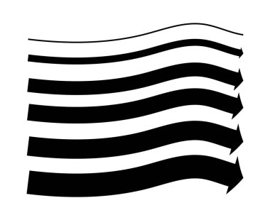 Ok Fırçası Çizgileri El Çizimi Dekoratif Sanat Sınırı Tasarım Vektörü İllüstrasyonu