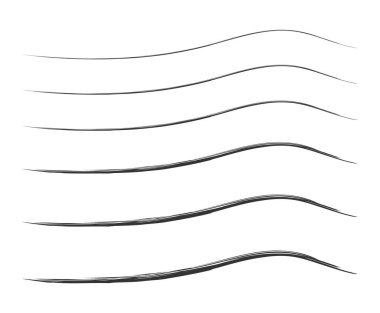 Çizgiler El Fırçası Düz Boya Mürekkebi Dekoratif Sanat Kenarlığı Tasarım Vektörü İllüstrasyonuComment