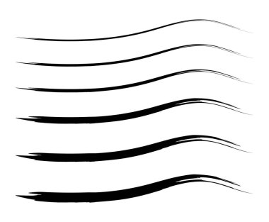 El Fırçası Çizimi Düz Boya Mürekkebi Dekoratif Stil Sanat Kenarlığı Tasarım Vektörü Çizimi