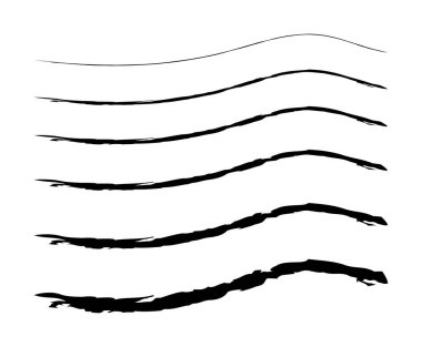 Fırça Sıçratma Elleri Çizilmiş Düz Boya Mürekkebi Dekoratif Örnek Biçim Kenar Tasarım Vektörü Çizimi