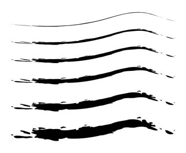 Fırça Sıçratma Elleri Çizilmiş Düz Boya Mürekkebi Dekoratif Stil Sanat Kenarlığı Tasarım Vektörü Çizimi