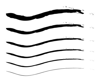 Fırça Sıçratma El Çizimi Mürekkep Dekoratif Sanat Sınırı Tasarım Vektörü İllüstrasyonu