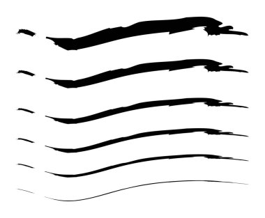 Fırça Sıçratma Elleri Çizilmiş Düz Boya Mürekkebi Dekoratif Sanat Kenar Tasarım Vektörü İllüstrasyonu