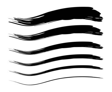 Fırça Sıçratma Elleri Çizilmiş Düz Boya Mürekkebi Stili Sanat Kenar Çizimi Tasarım Vektörü İllüstrasyonu