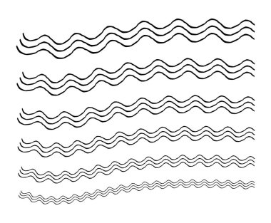 Fırça Çizgileri Düz Boyalı El Çizimi Şekil Sanat Dekoratif Kenar Çizgisi Tasarım Vektörü Çizimi