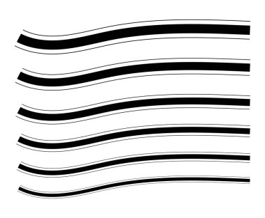 Fırça Çizgileri Düz Boya El Çizimi Şekil Sanat Dekoratif Sınır Tasarım Vektörü İllüstrasyonu