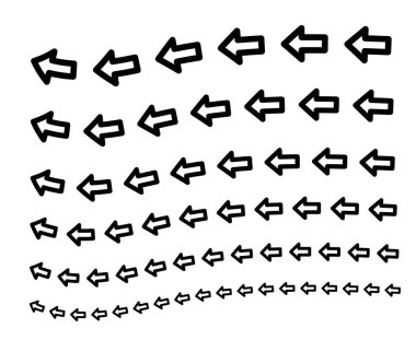 Fırça Oku Düz Boya El Çizim Stili Sanat Kenarlığı Tasarım Vektörü İllüstrasyonu