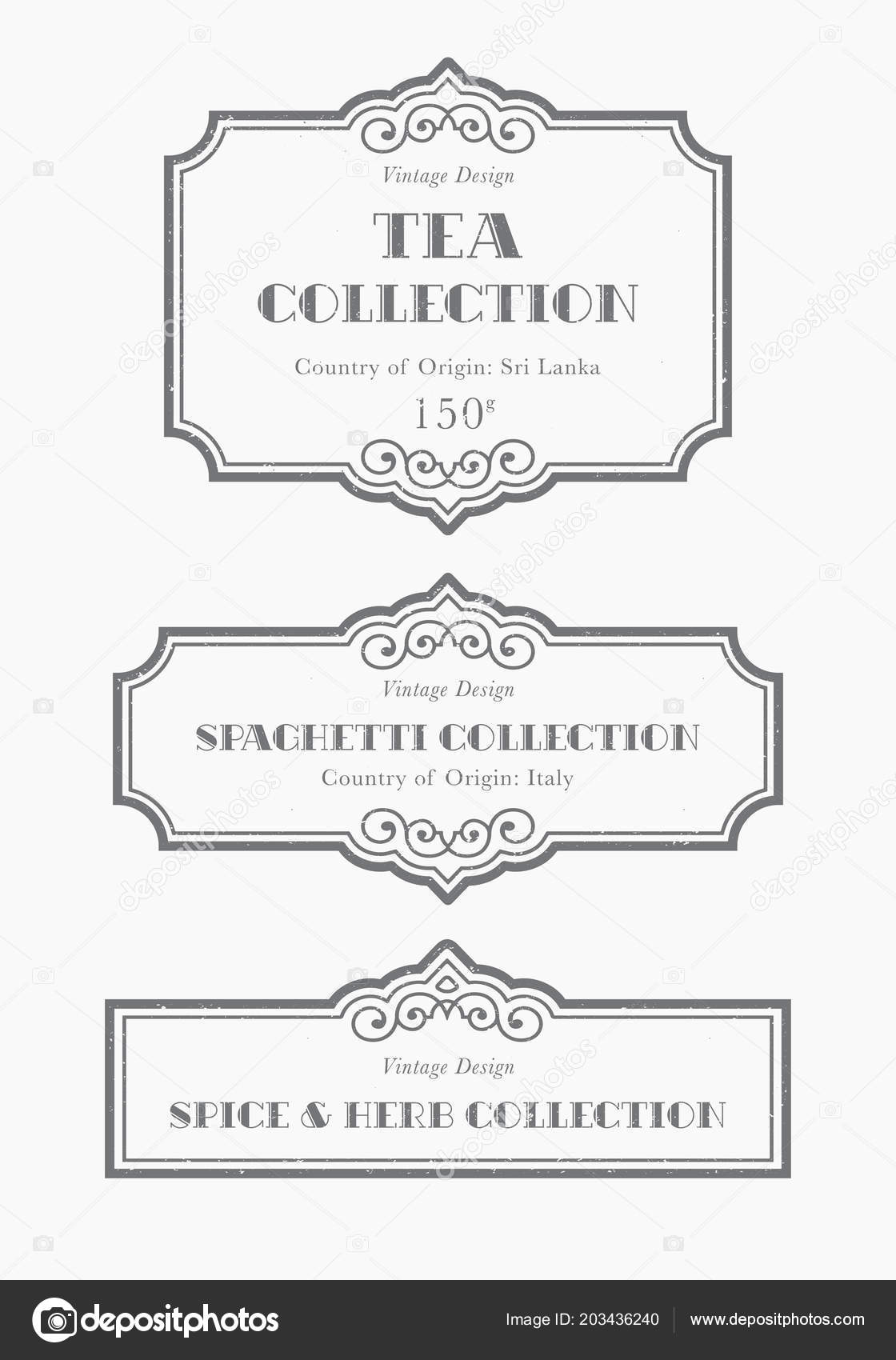 Customizable Black White Pantry Label Collection Vintage Packaging For Black And White Label Templates Customizable Black White Pantry Label Collection Vintage Packaging For Black And White Label Templates