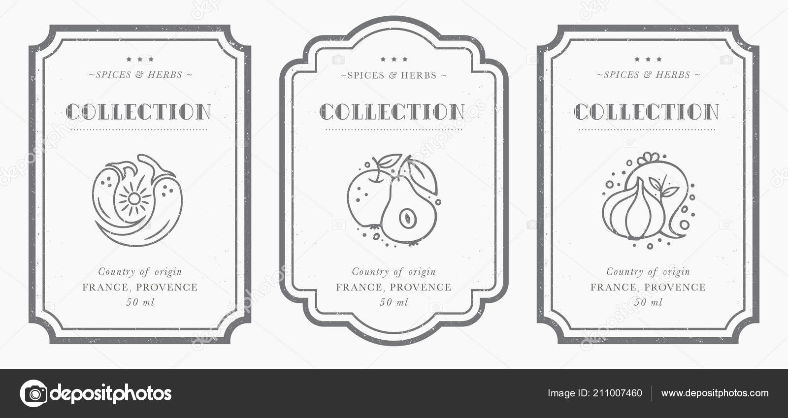 Customizable Black White Pantry Label Collection Vintage Packaging Within Black And White Label Templates