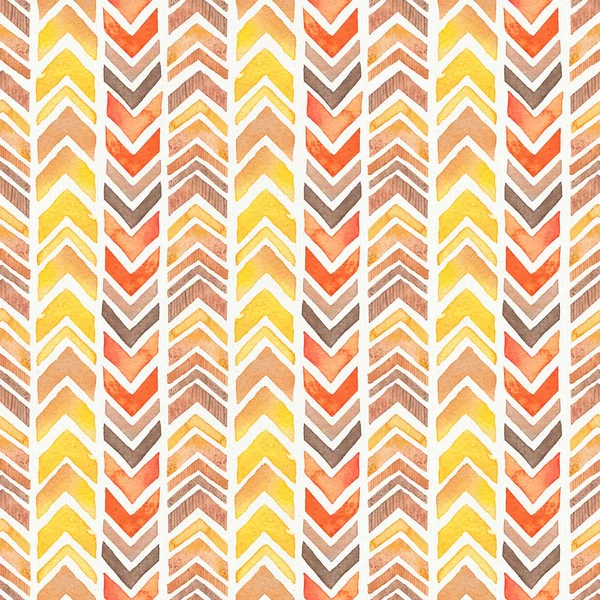Seamless Watercolor Boho Tribal Ornamental Pattern.