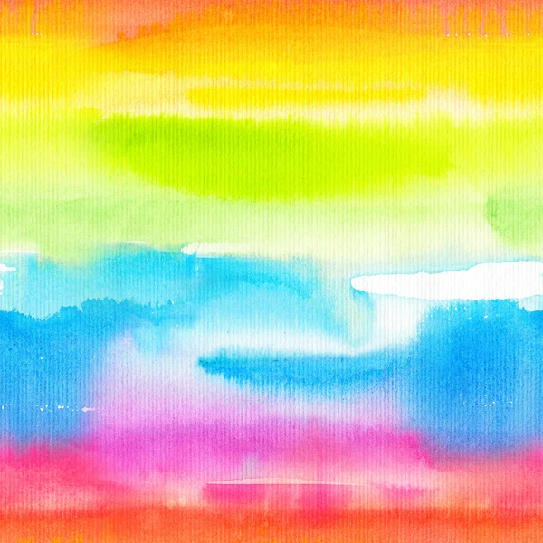 Abstract watercolor rainbow hand painted seamless background. — Stock Photo, Image