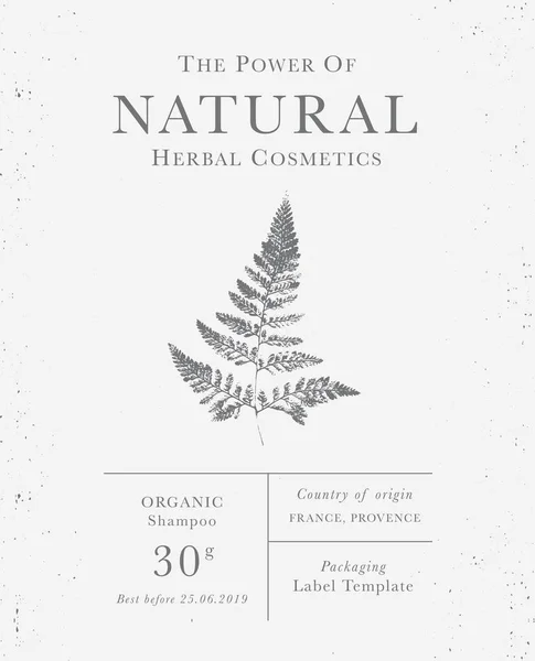 Etiqueta vintage personalizable de productos herbarios orgánicos naturales . — Vector de stock