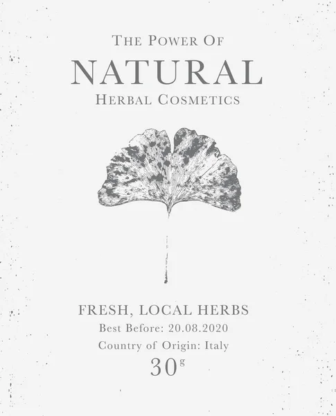 Customizable vintage label of Natural organic herbal products. — Stock Vector