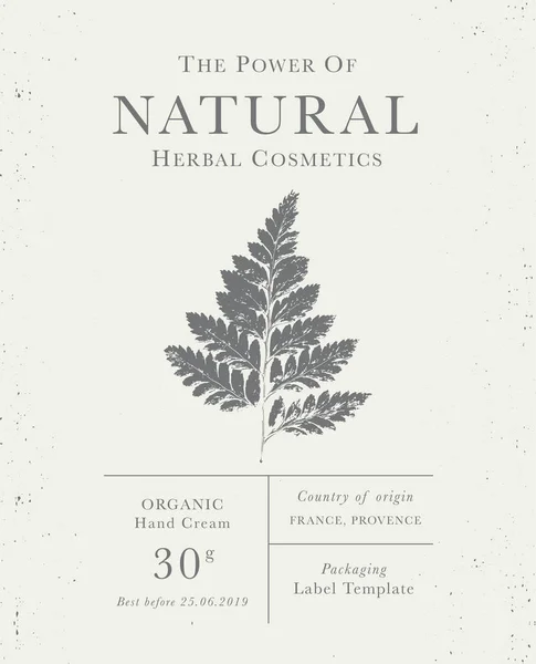 Aanpasbare Vintage label van natuurlijke biologische kruidenproducten. — Stockvector