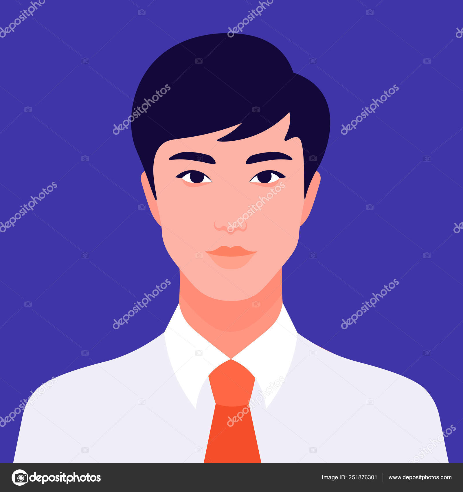 Portrait Young Asian Man Face Foreign Student Diversity Avatar Vector Stock  Illustration by moremar 251876301