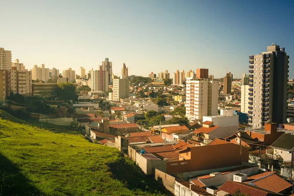 Blå Brasilien Brasilien Gata Byggnad Färg Jorge Soares Jundiai Stad — Stockfoto