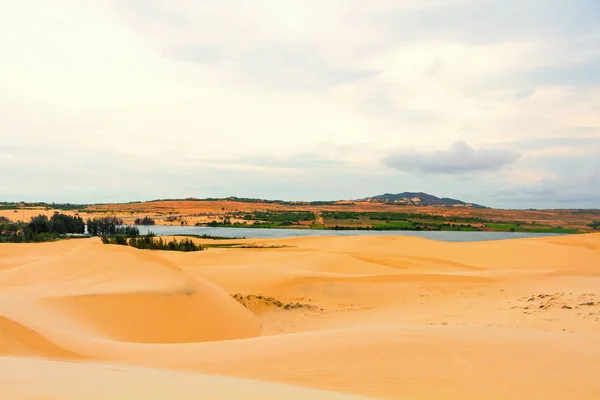 Duna Sabbia Deserto Bianco Popolare Attrazione Turistica Mui Vietnam — Foto Stock