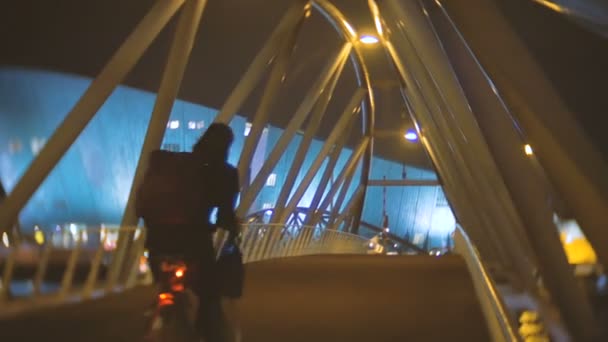 Amsterdam Belanda Januari 2017 Seseorang Mengendarai Sepeda Amsterdam Belanda — Stok Video
