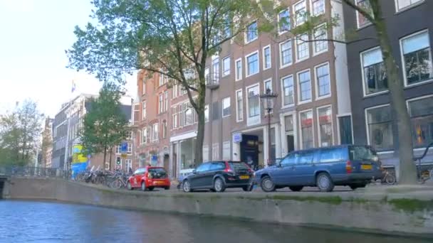 Amsterdam Nizozemsko Leden 2017 Jít Lodí Prohlídky Amsterdam Nizozemsko — Stock video