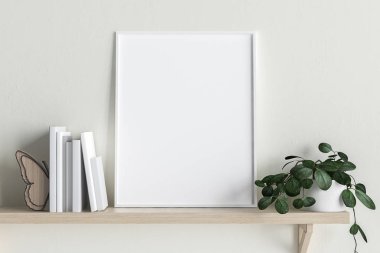 Alay çerçeve iç arka plan, İskandinav tarzı, 3d render.