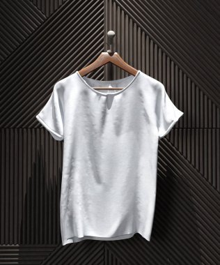 Mock-up t-shirt üzerine koyu ahşap arka plan